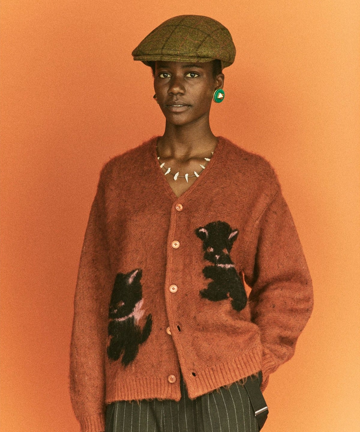 ambiance / CAT CARDIGAN トップス WOMEN BROWN ONE SIZE ambiance / CAT CARDIGAN トップス WOMEN BROWN ONE SIZE