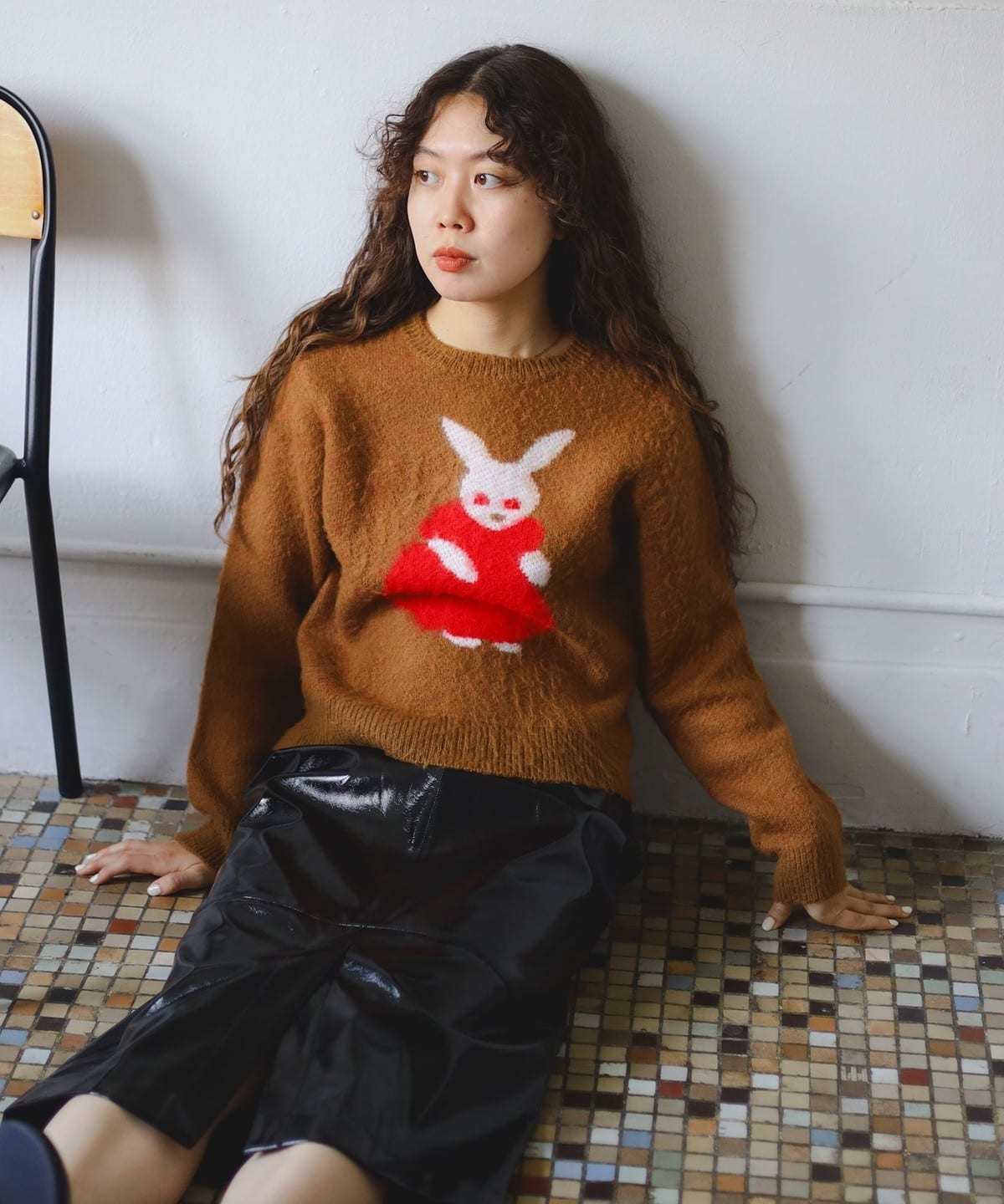 ambiance / RABBIT KNIT トップス WOMEN CAMEL ONE SIZE ambiance / RABBIT KNIT トップス WOMEN CAMEL ONE SIZE