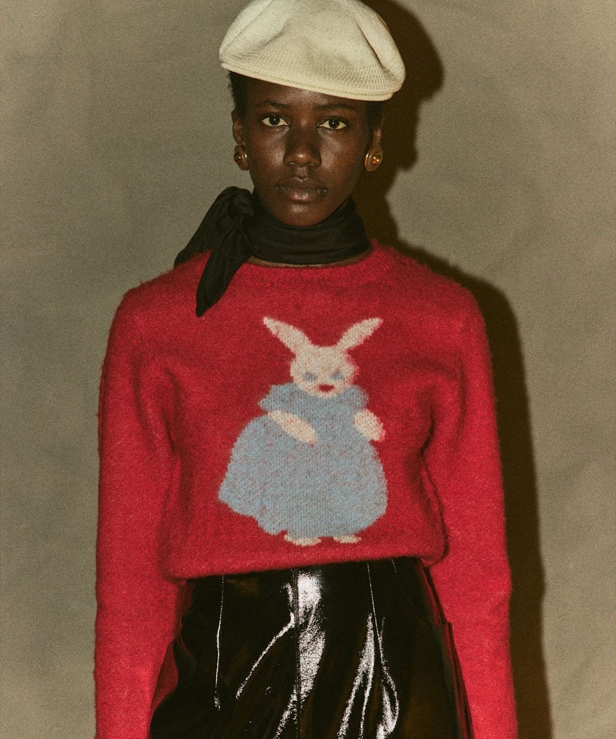 ambiance / RABBIT KNIT トップス WOMEN RED ONE SIZE ambiance / RABBIT KNIT トップス WOMEN RED ONE SIZE