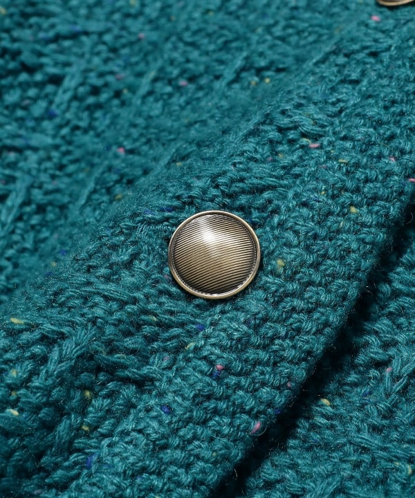 BEAMS+ 】ネイビー ケーブルニット カーディガンL BEAMS+