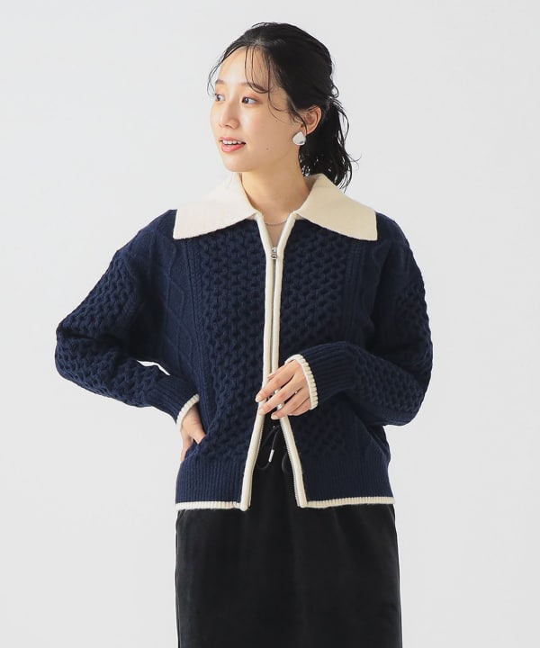 B:MING by BEAMS（ビーミング by ビームス）ニット ジップ ブルゾン