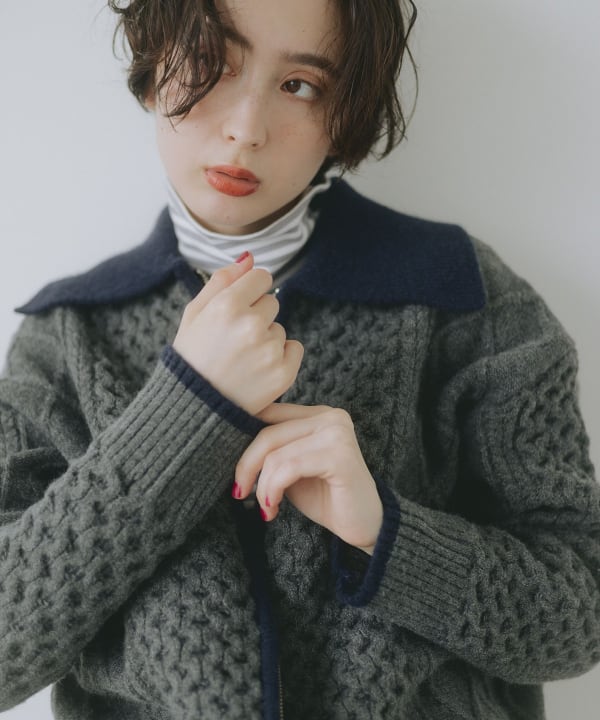 bikkembergs ブルゾン B:MING by BEAMS（ビーミング by ビームス）ニット ジップ