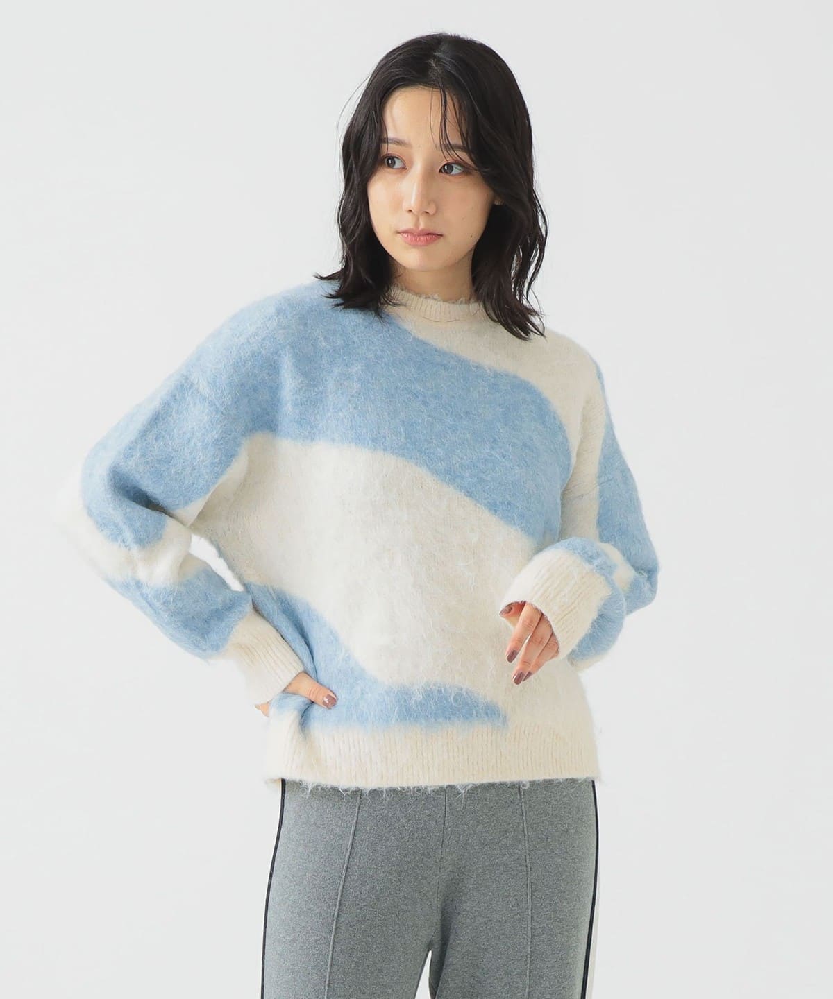 ジャカード ニット トップス WOMEN OFF WHITE ONE SIZE ジャカード ニット トップス WOMEN OFF WHITE ONE SIZE