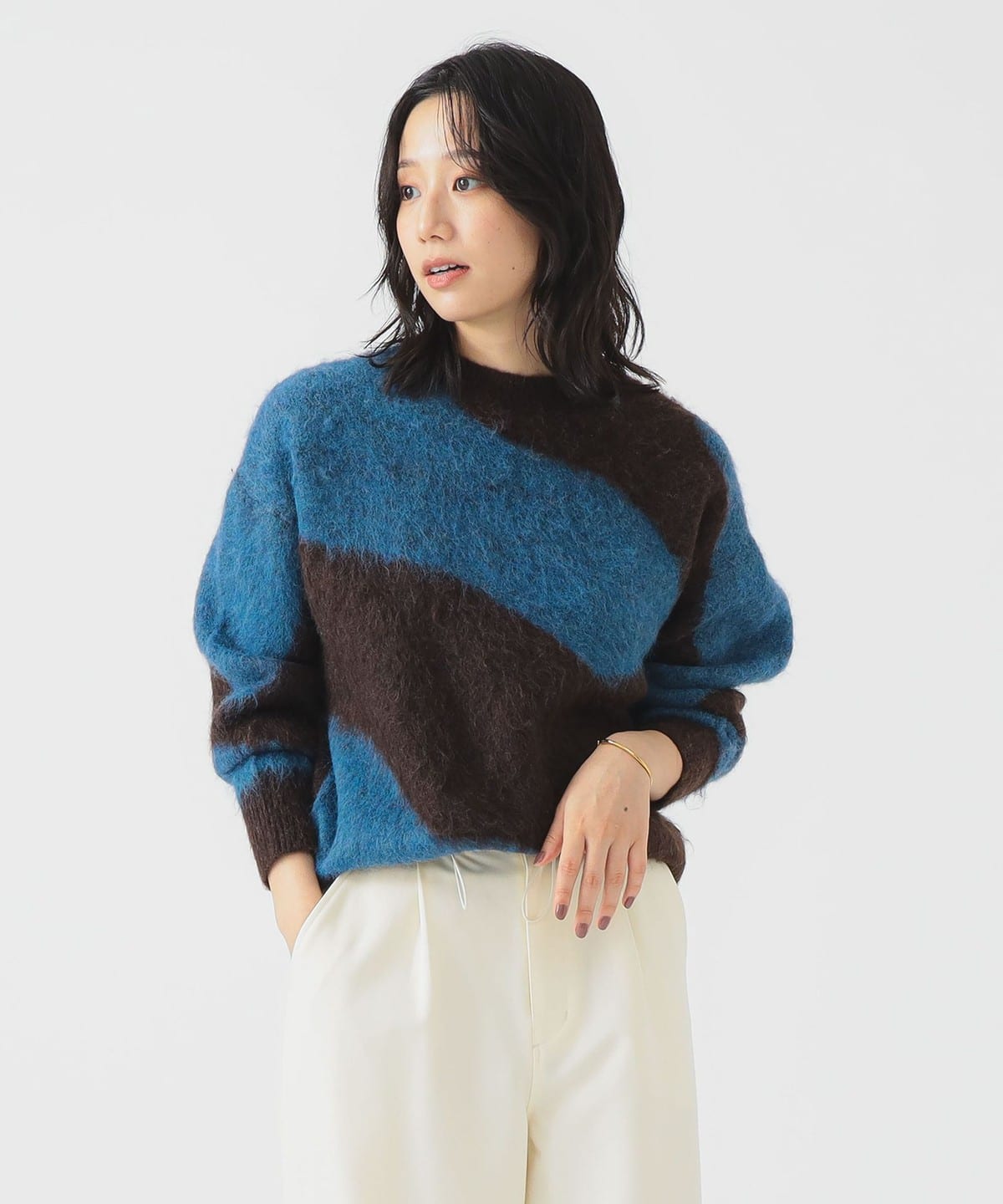 ジャカード ニット トップス WOMEN BROWN ONE SIZE ジャカード ニット トップス WOMEN BROWN ONE SIZE