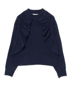 フロントフリル プルオーバー ニット