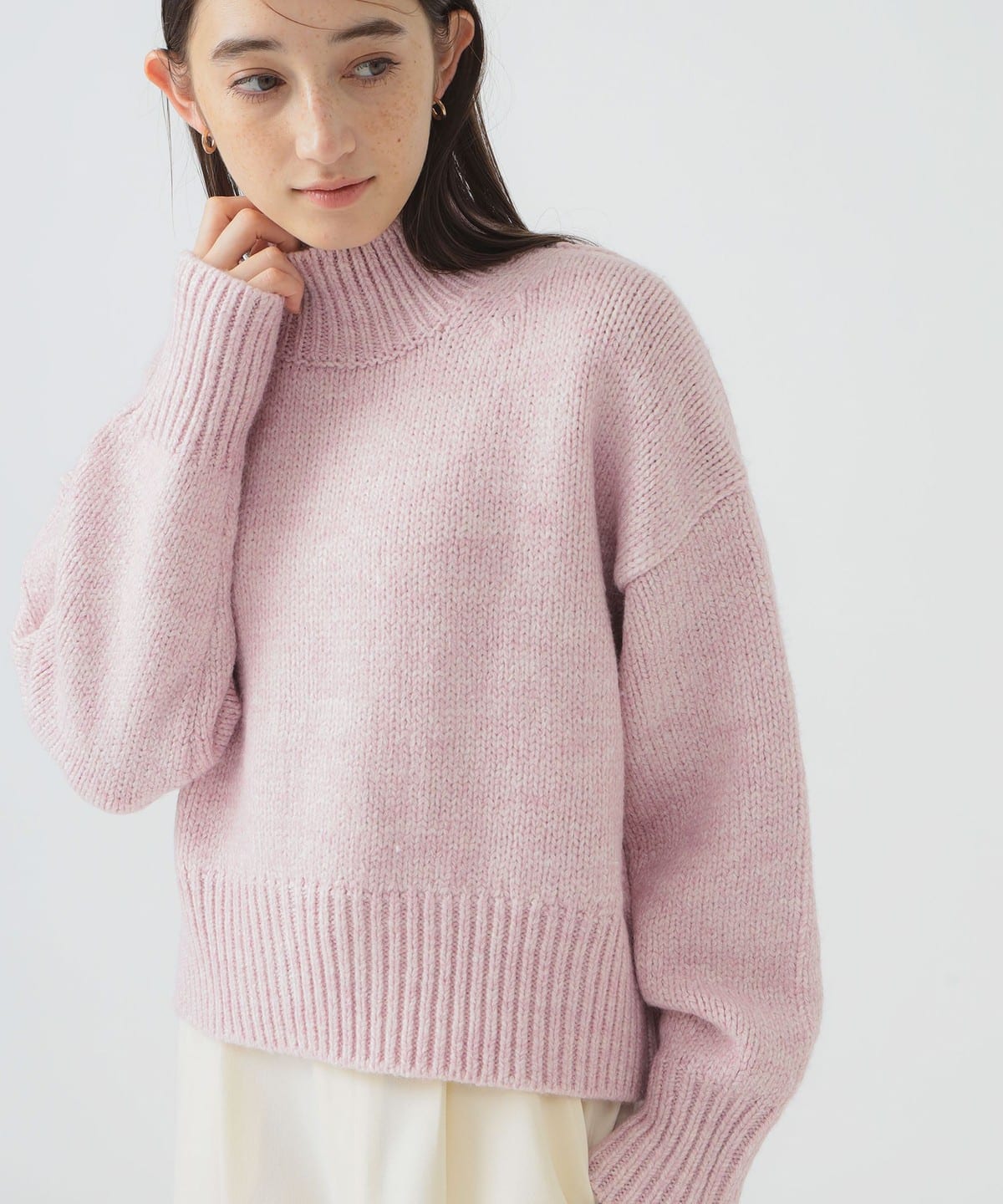 バック スリット ハイネック トップス WOMEN PINK ONE SIZE バック スリット ハイネック トップス WOMEN PINK ONE SIZE