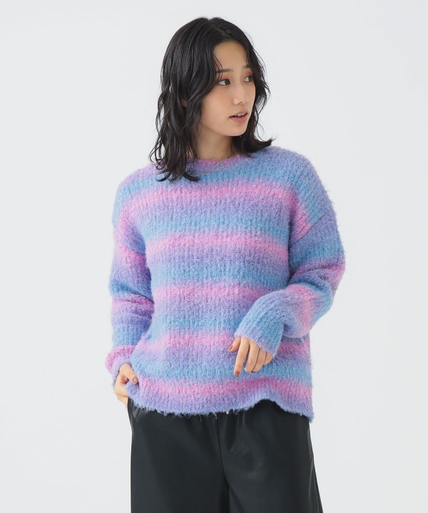 ネ*イ様 BEAMS GOLF グラデーションニットセーター Lサイズ BEAMS GOLF（ビームス ゴルフ）〈WOMEN〉 ORANGE LABEL