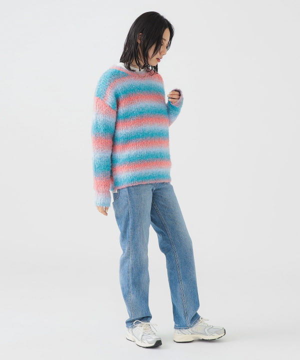 ビームスゴルフ　防寒機能付き　グラデーションニット　L ピンク BEAMS GOLF（ビームス ゴルフ）〈MEN〉PURPLE LABEL / エア