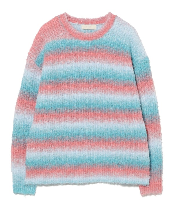 ビームスゴルフ　防寒機能付き　グラデーションニット　L ピンク BEAMS GOLF ビームスゴルフ ニットセーター ピンク系 サイズ：L