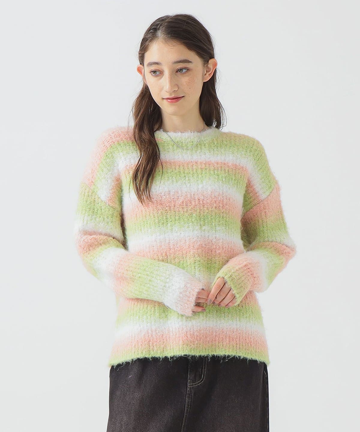 グラデーション ニット トップス WOMEN LIGHT GREEN ONE SIZE グラデーション ニット トップス WOMEN LIGHT GREEN ONE SIZE