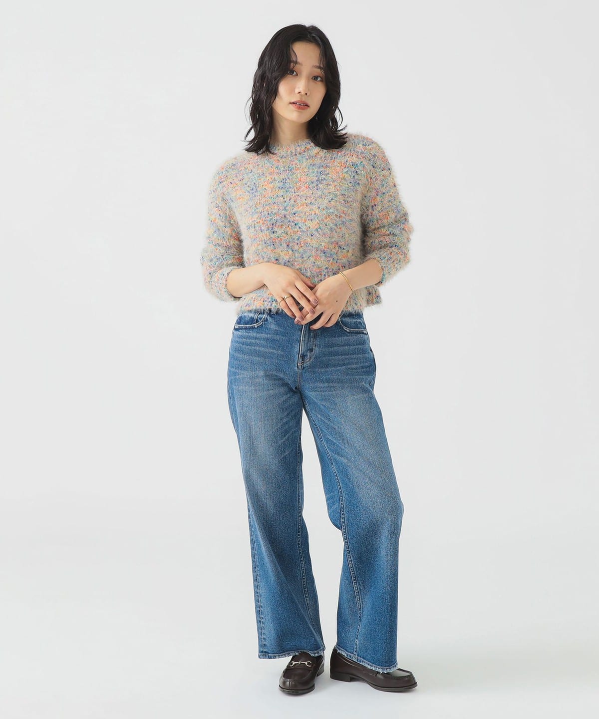 B:MING by BEAMS（ビーミング by ビームス）ミックスヤーン ニット