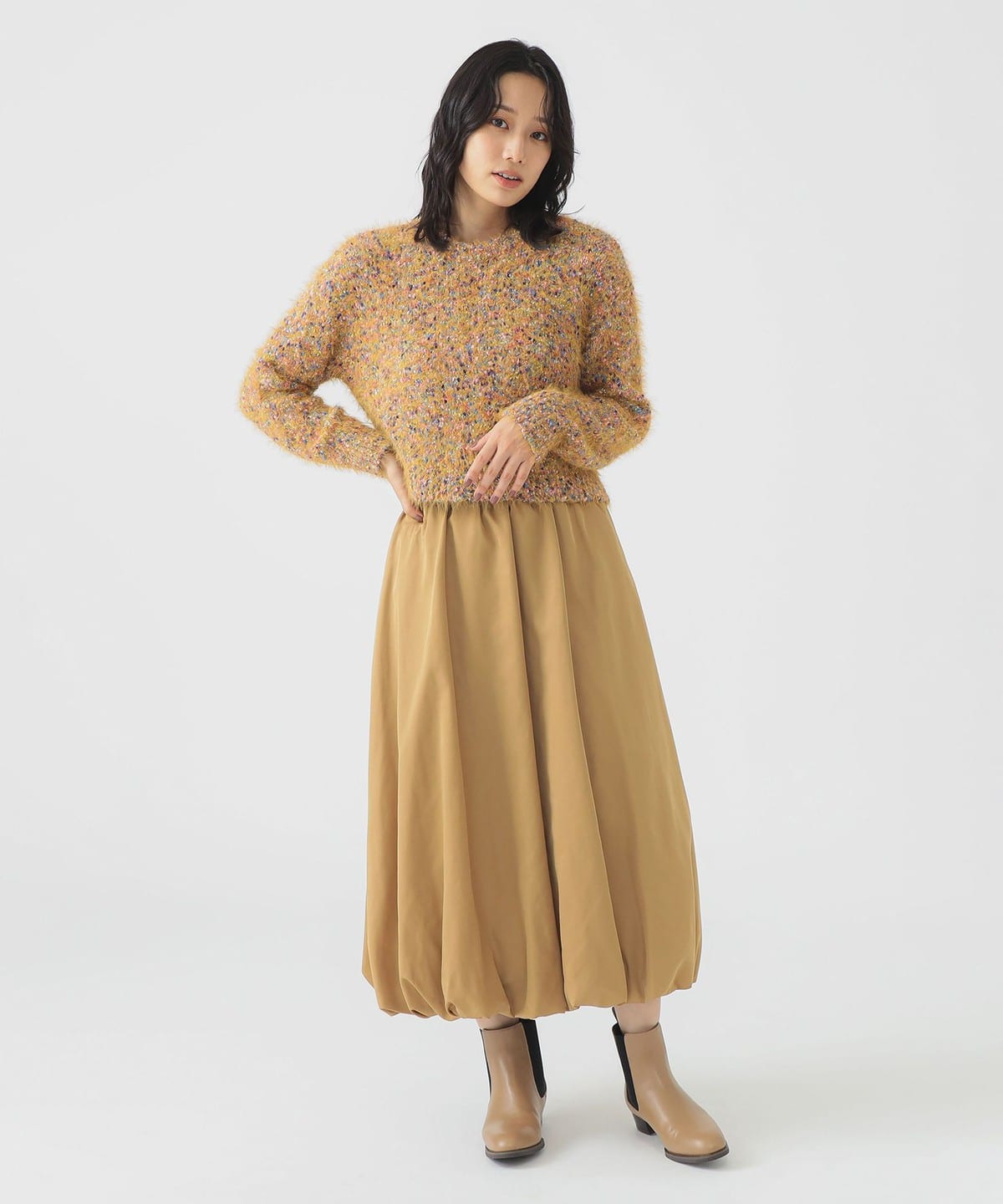 B:MING by BEAMS（ビーミング by ビームス）ミックスヤーン ニット