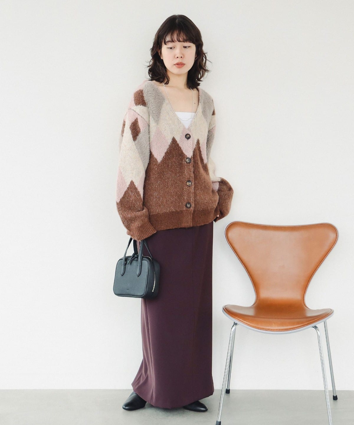 B:MING by BEAMS（ビーミング by ビームス）アーガイル カーディガン