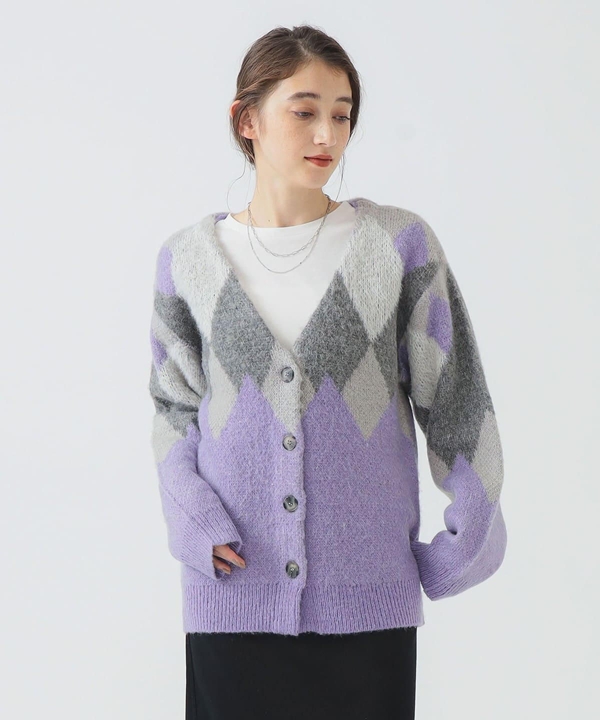 B:MING by BEAMS（ビーミング by ビームス）アーガイル カーディガン