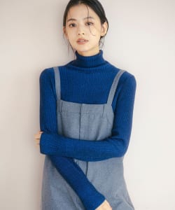 配色 リブ プルオーバー