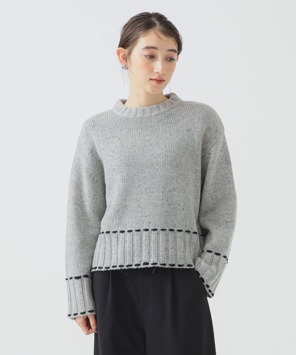 トップス suming B:MING by BEAMS（ビーミング by ビームス）ステッチ ニット
