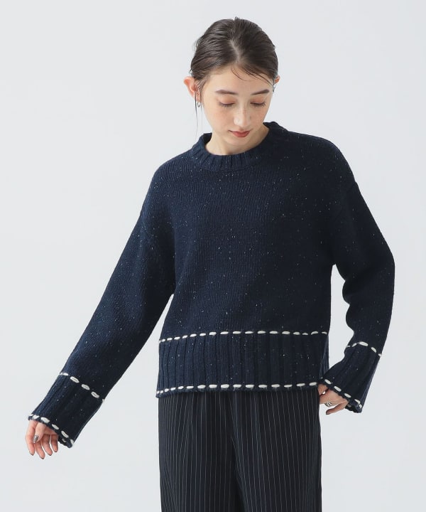 トップス suming B:MING by BEAMS（ビーミング by ビームス）ステッチ ニット