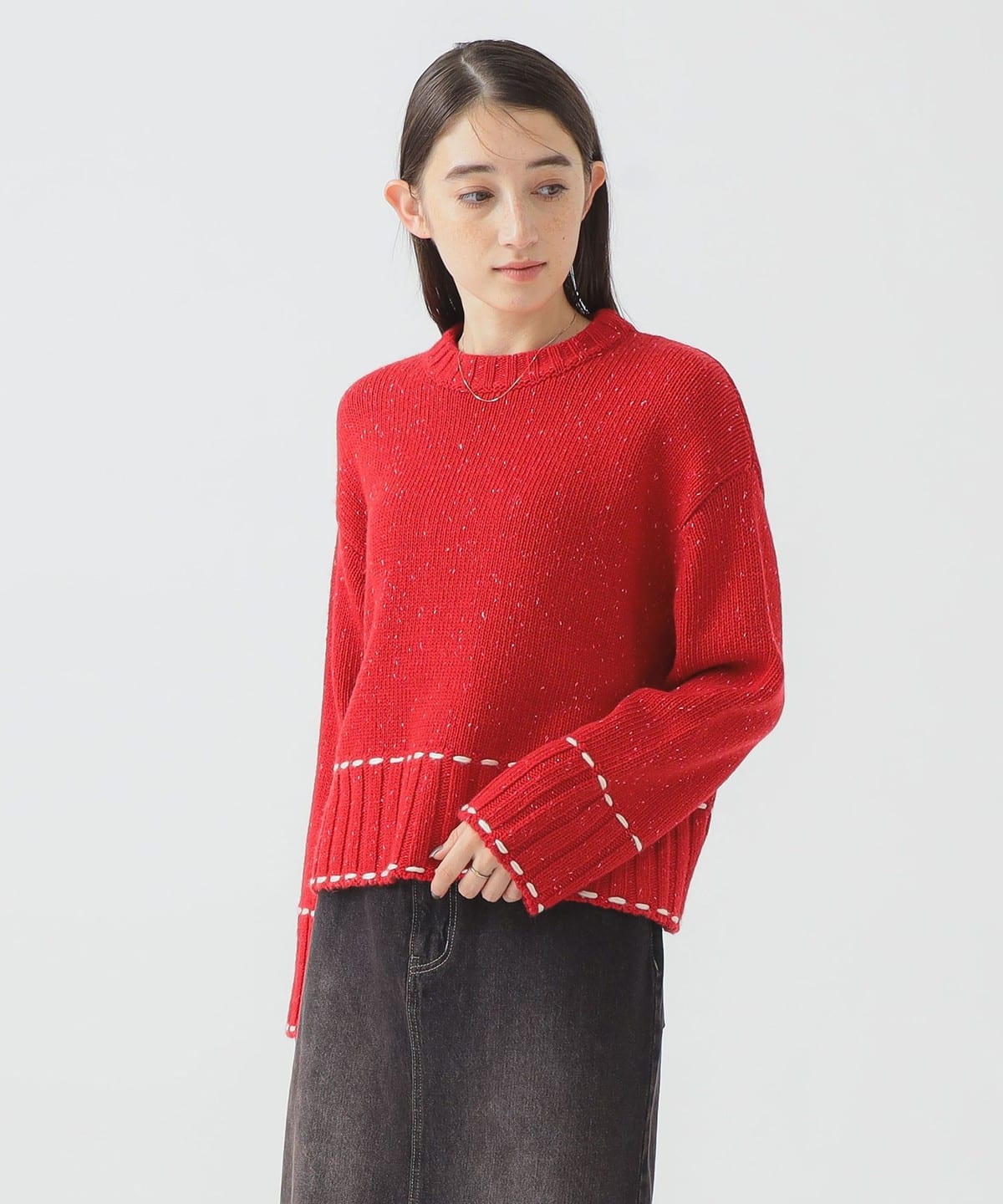 トップス user_34c61851 B:MING by BEAMS（ビーミング by ビームス）ステッチ ニット