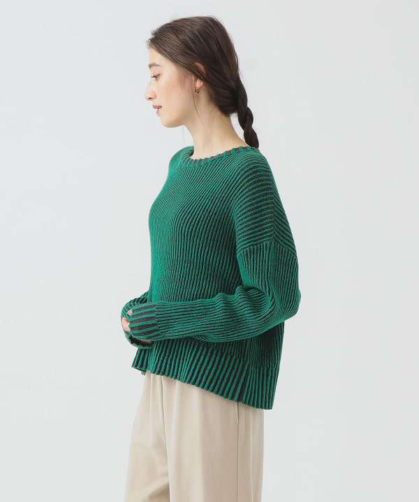 B:MING by BEAMS（ビーミング by ビームス）バイカラー ニット プル