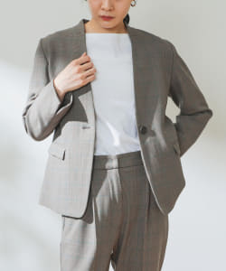 B:MING by BEAMS / TR チェック ノーラペル ジャケット
