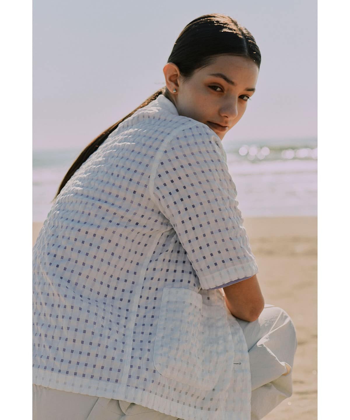 【6/25新規値下げ】【手洗いOK】シアー チェック ジャケット(S M) ジャケット WOMEN WHITE S 【6/25新規値下げ】【手洗いOK】シアー チェック ジャケット(S M) ジャケット WOMEN WHITE S