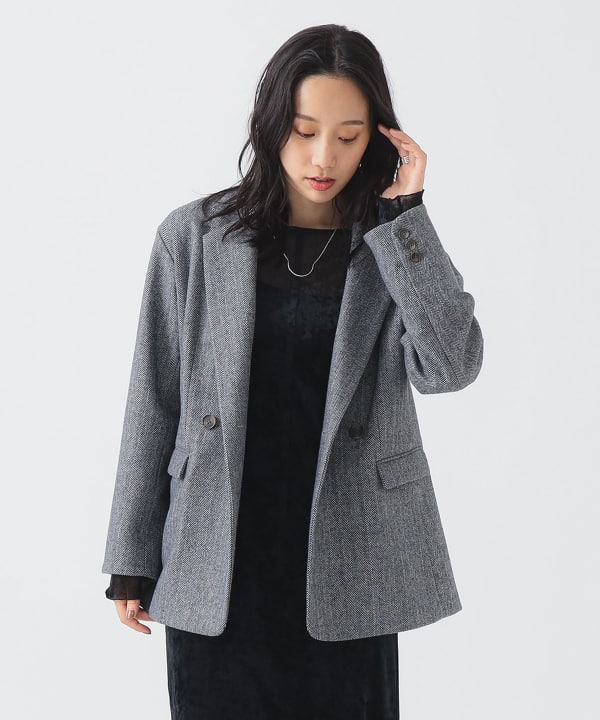 B:MING by Beams ツイードテーラードジャケット チェック 50 B:MING by Beams ツイードテーラードジャケット チェック 50