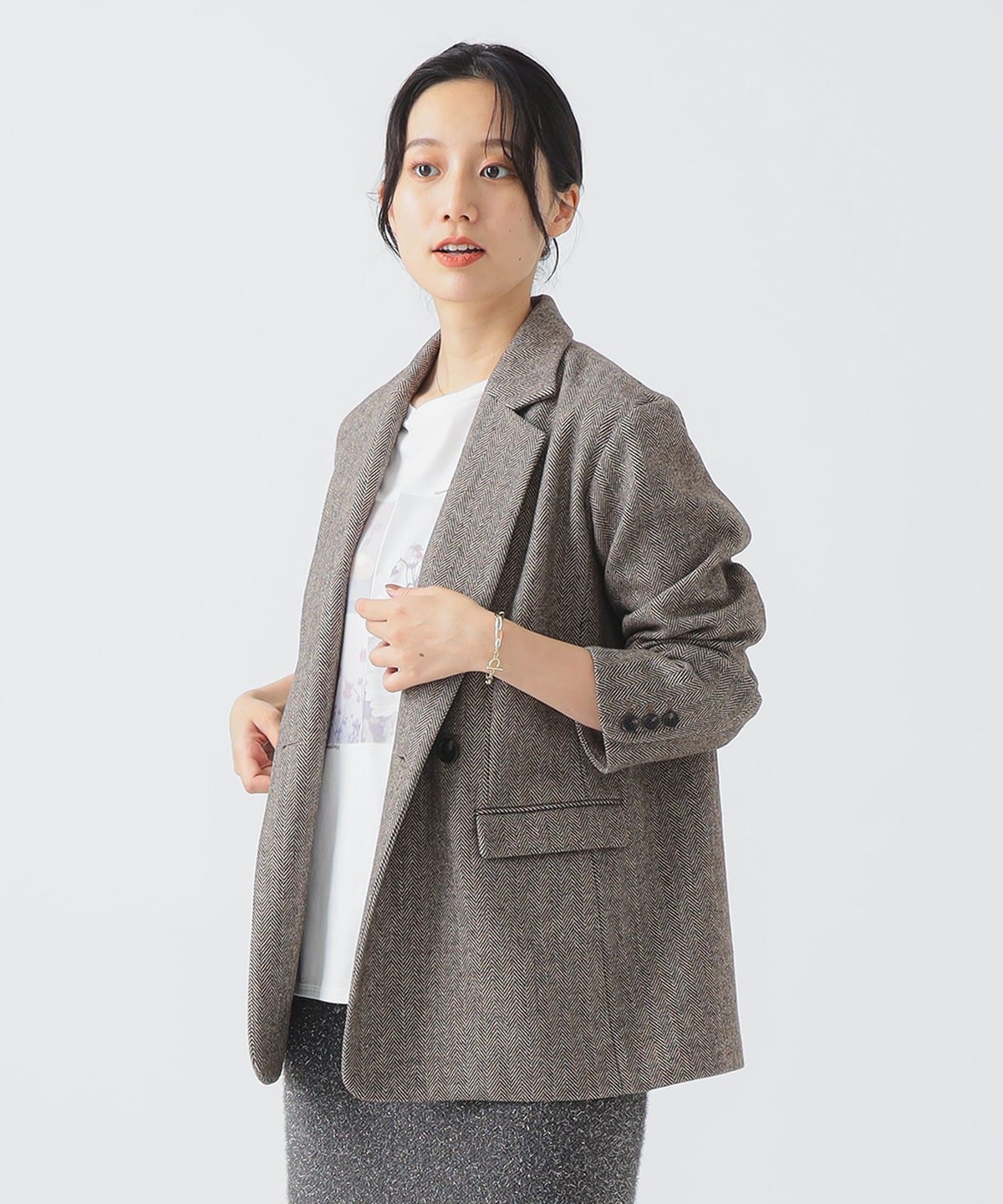 ▼24aw✨完売✨極美品✨ビーミング by ビームス【S】ツイードジャケット B:MING by BEAMS（ビーミング by ビームス）ミックス ツイード