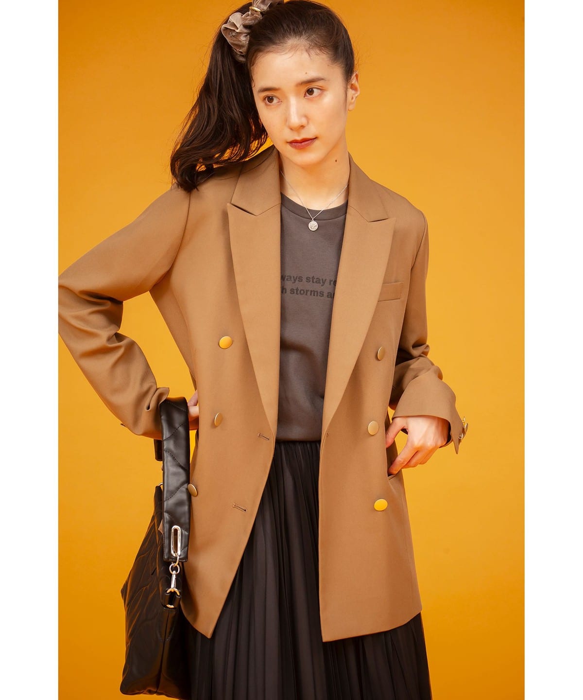 ダブルブレスト ジャケット ジャケット WOMEN BEIGE S ダブルブレスト ジャケット ジャケット WOMEN BEIGE S