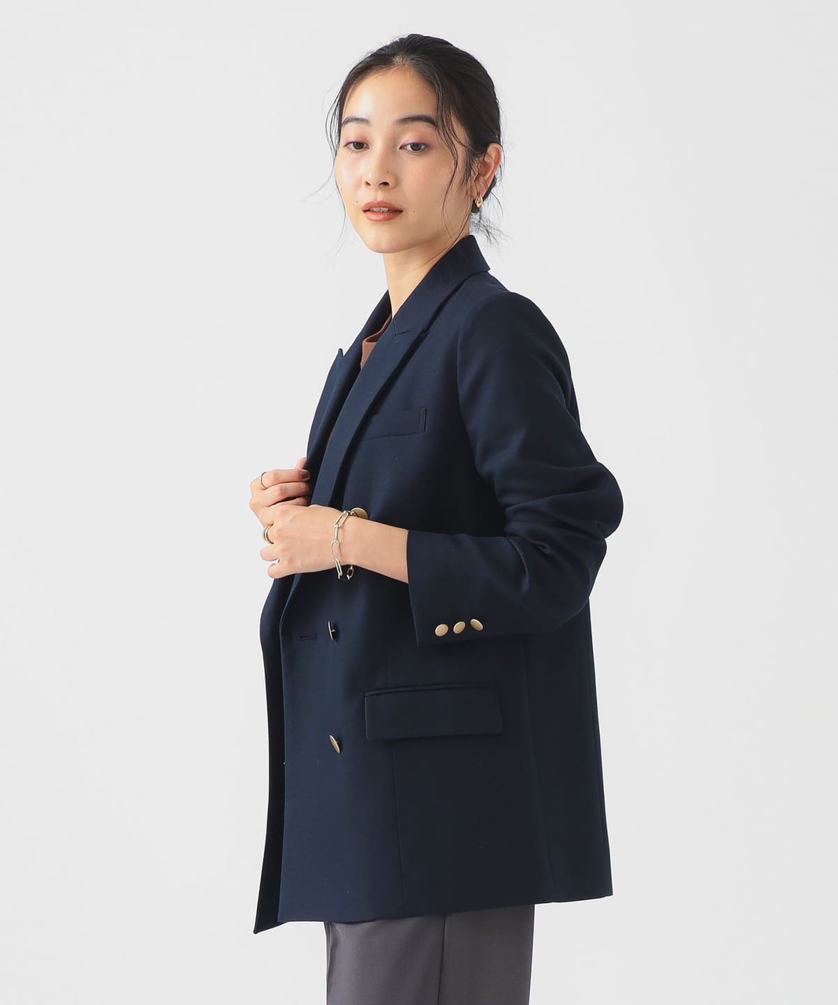 【+15%ポイントUP】ダブルブレスト ジャケット(S M) ジャケット WOMEN NAVY M 【+15%ポイントUP】ダブルブレスト ジャケット(S M) ジャケット WOMEN NAVY M