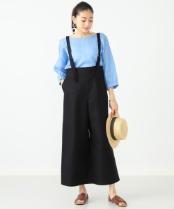 【洗える】B:MING by BEAMS / 麻混サスペンダー付 サロペットパンツ 18SS