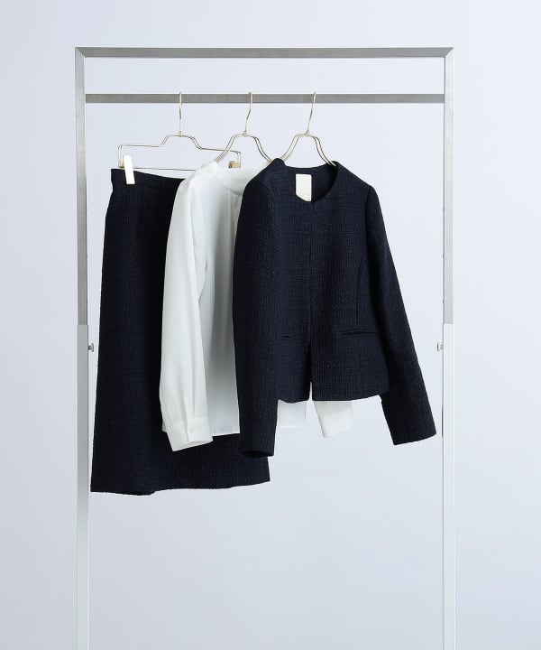 B:MING by BEAMS チェック ボレロ スカート ブラウス セット