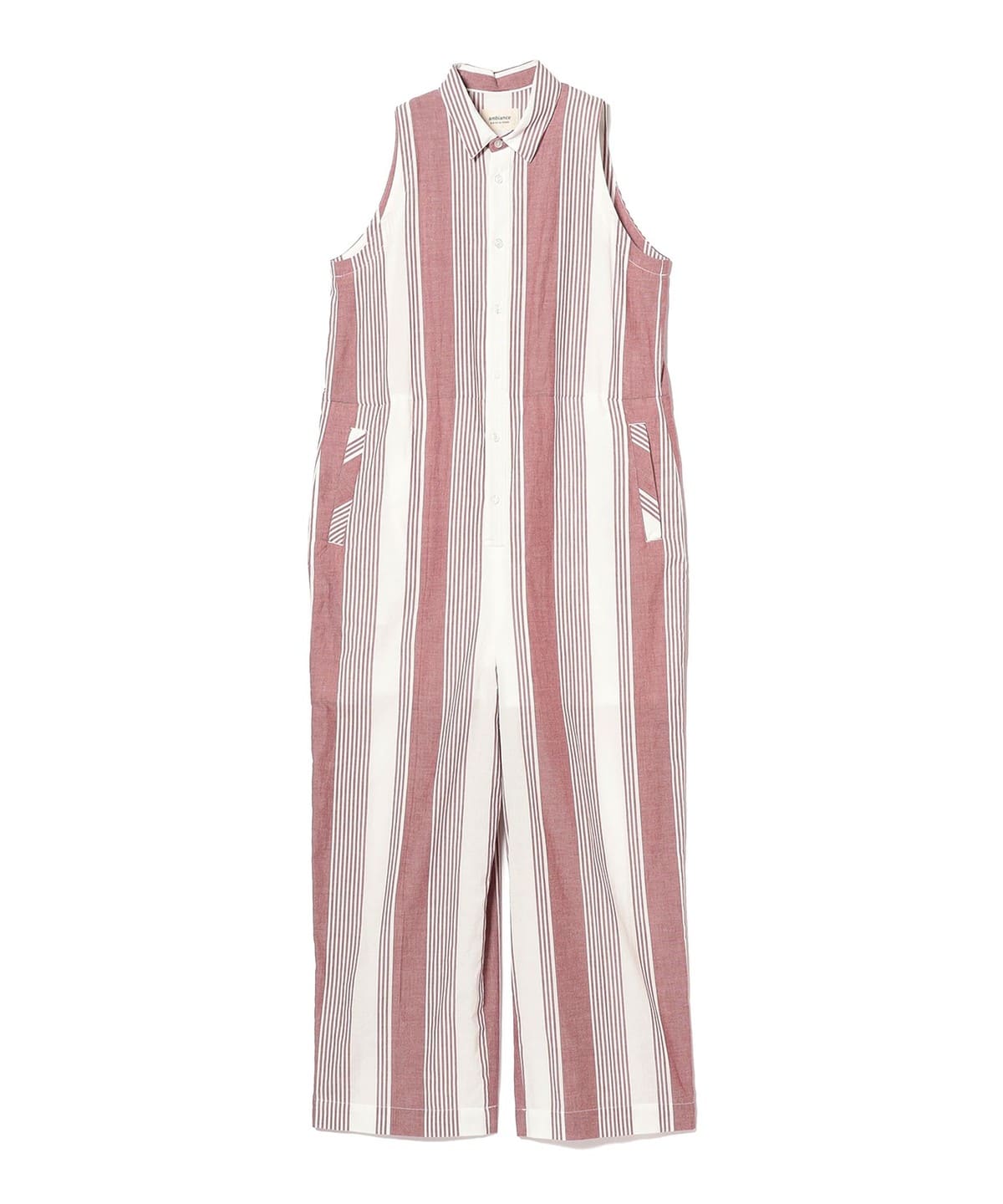 ambiance / ストライプ オールインワン(S M) パンツ WOMEN RED S ambiance / ストライプ オールインワン(S M) パンツ WOMEN RED S