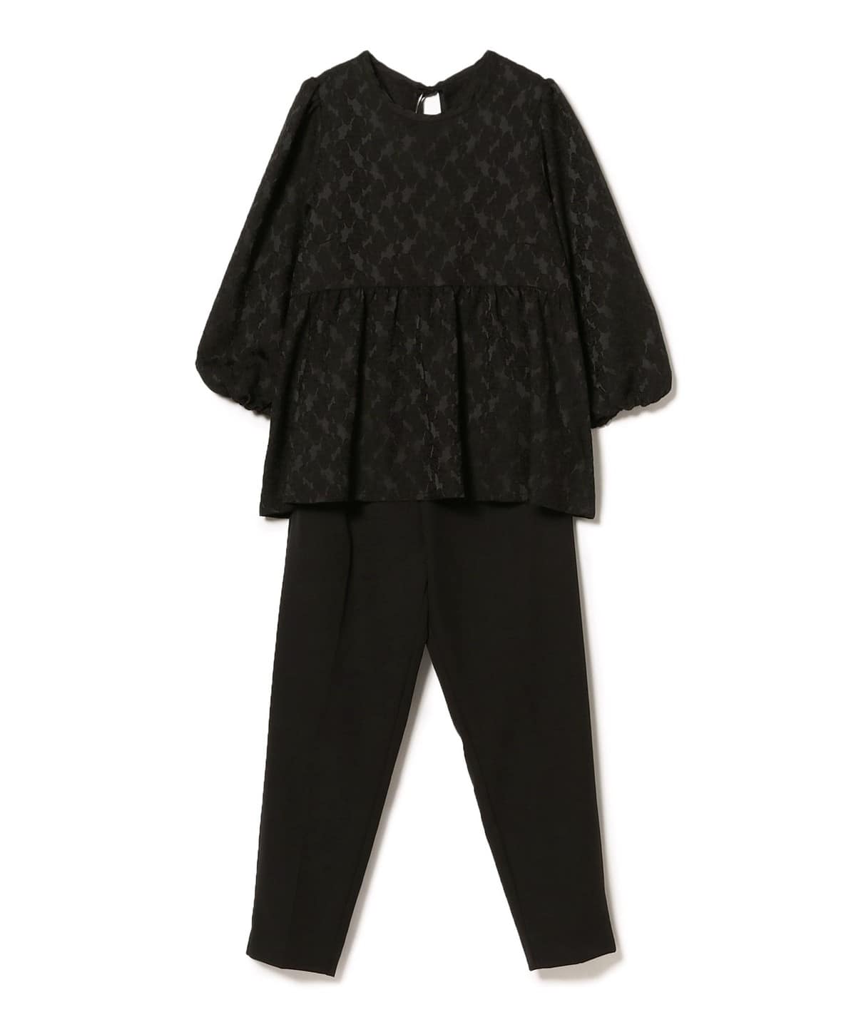 ジャカード トップス × パンツ セット(S M) パンツ WOMEN BLACK*BLACK S ジャカード トップス × パンツ セット(S M) パンツ WOMEN BLACK*BLACK S