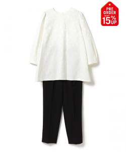 【+15%ポイントUP】【セットアイテム】ジャカード プルオーバー × パンツ セット（S～M）