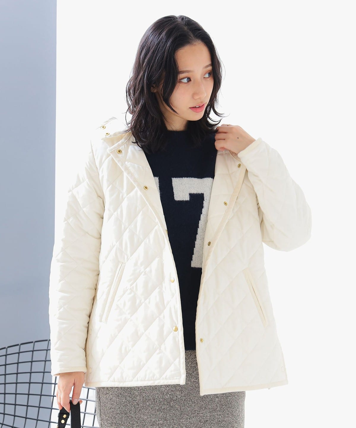 B:MING by BEAMS (B:MING by BEAMS) Quilted Hood Short Blouson 24FW (S-M) (Blouson  Blouson) Available at BEAMS