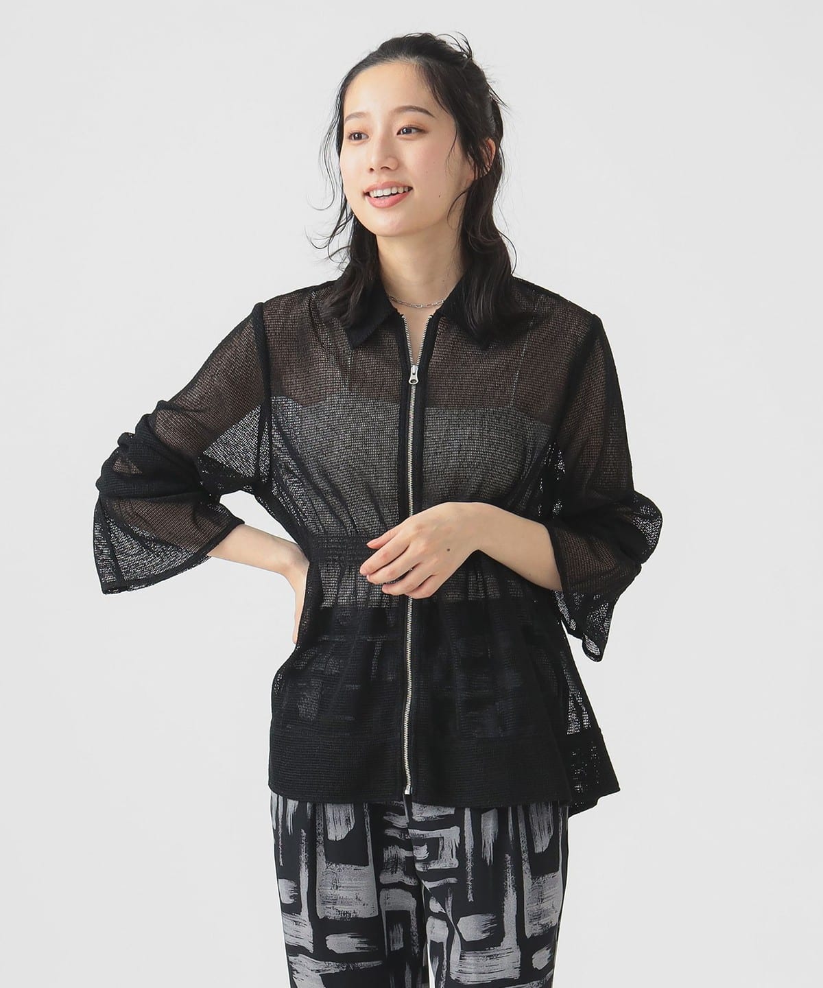 【5/29新規値下げ】【手洗いOK・冷房対策】メッシュ ジップ ジャケット(S M) ブルゾン WOMEN BLACK M 【5/29新規値下げ】【手洗いOK・冷房対策】メッシュ ジップ ジャケット(S M) ブルゾン WOMEN BLACK M