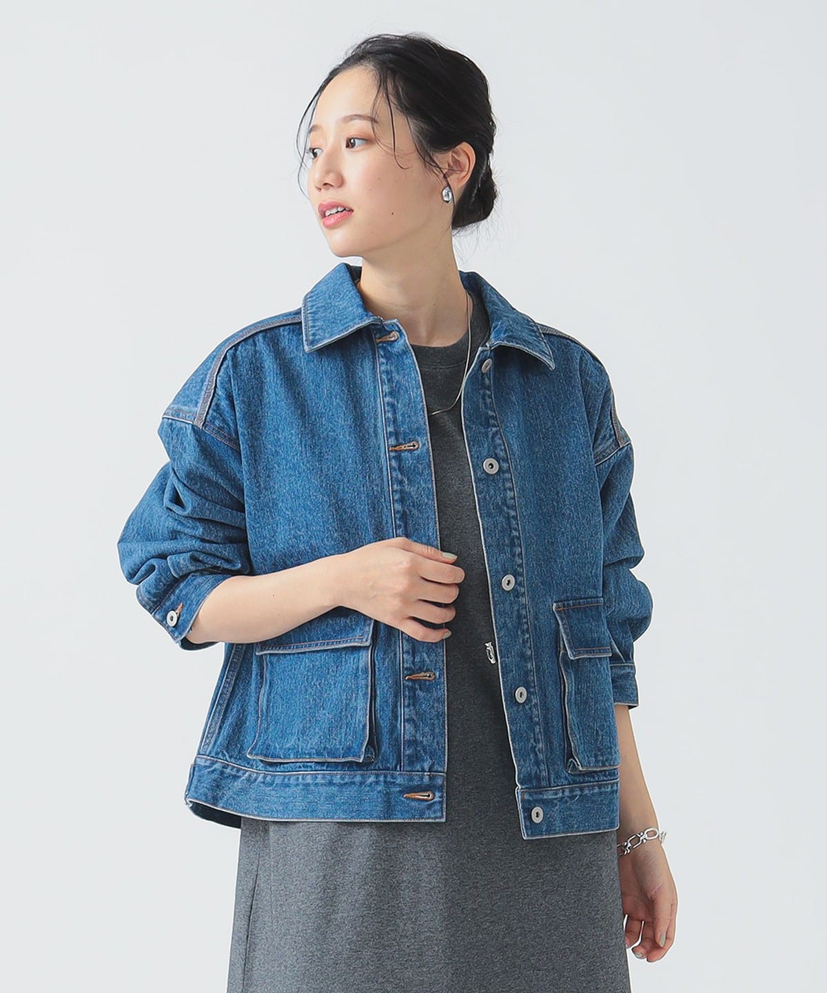 デニムジャケット(S M) ブルゾン WOMEN INDIGO M デニムジャケット(S M) ブルゾン WOMEN INDIGO M