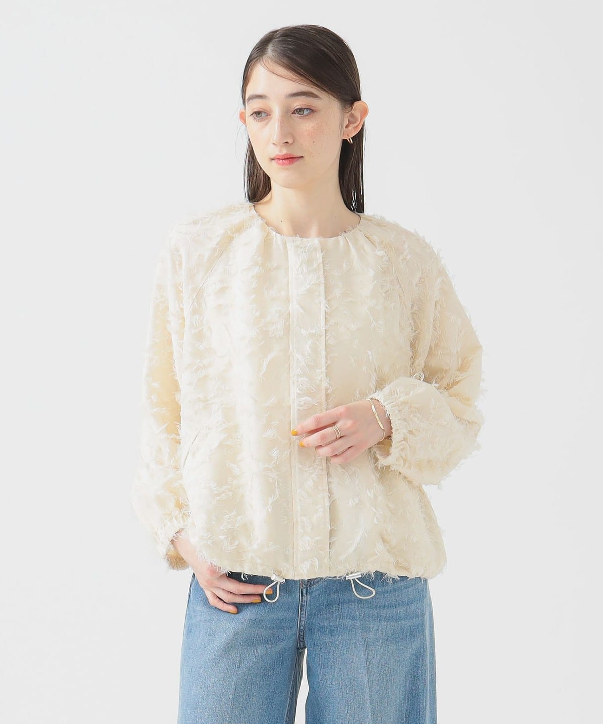 ジャカード ブルゾン(S M) ブルゾン WOMEN IVORY S ジャカード ブルゾン(S M) ブルゾン WOMEN IVORY S