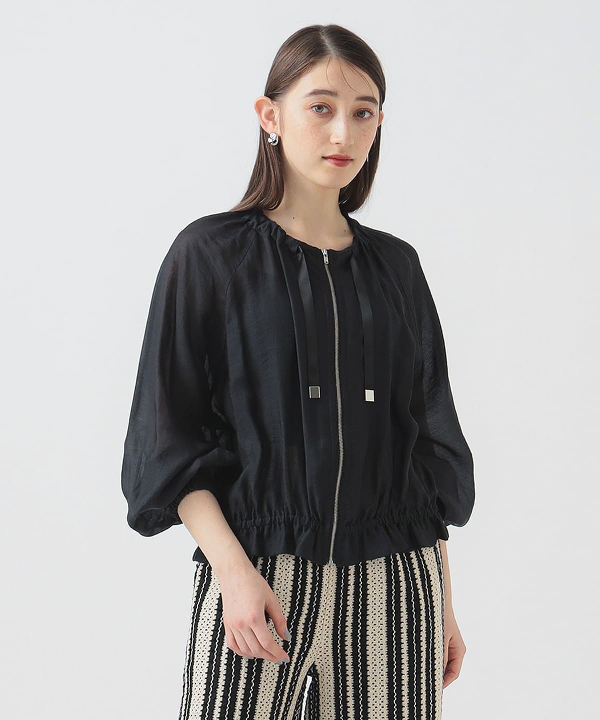 シアー ブルゾン(S M) ブルゾン WOMEN BLACK S シアー ブルゾン(S M) ブルゾン WOMEN BLACK S