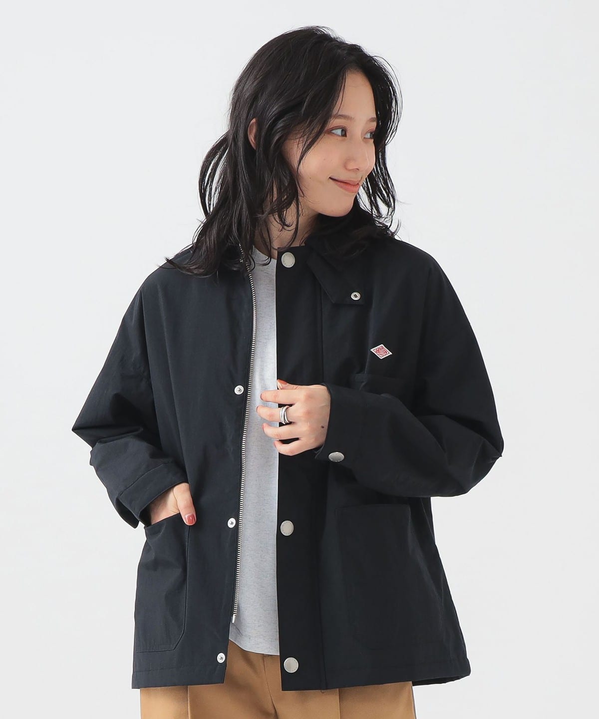 DANTON ダントン / カバーオール ジャケット ブルゾン WOMEN BLACK 36 DANTON ダントン / カバーオール ジャケット ブルゾン WOMEN BLACK 36