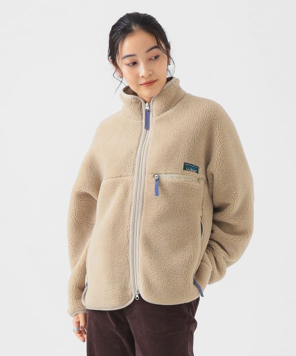 新品未使用 地底人 ラム レザー フリース フーディ ジャケット ボア M B:MING by BEAMS（ビーミング by ビームス）L.L.Bean / Topsham