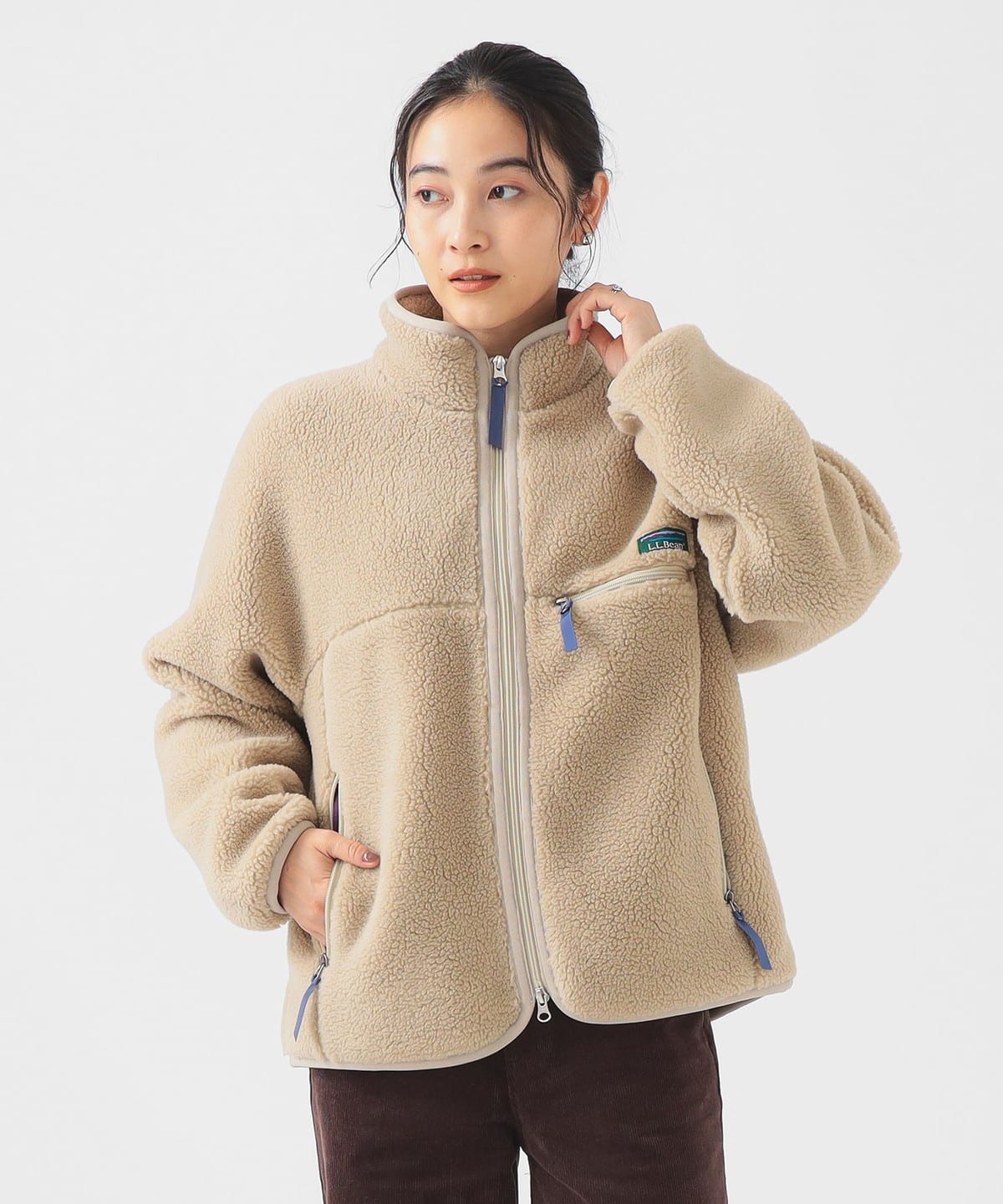 L. L.Bean エル・エル・ビーン / Topsham Boa Fleece Jacket ブルゾン WOMEN LIGHT BEIGE M L. L.Bean エル・エル・ビーン / Topsham Boa Fleece Jacket ブルゾン WOMEN LIGHT BEIGE M