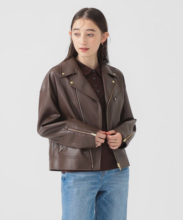 B:MING by BEAMS（ビーミング by ビームス）レザーライク ジャケット