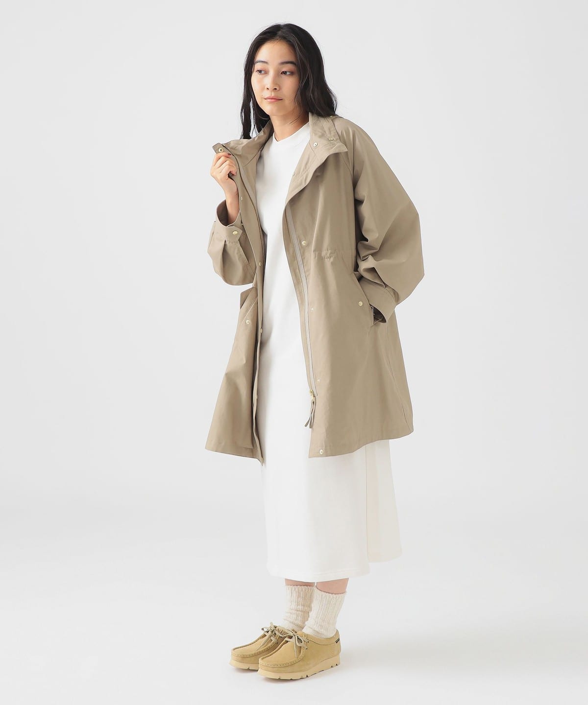 【+15%ポイントUP】【撥水機能】撥水 ロング マウンテンパーカ 25FW(S M) ブルゾン WOMEN BEIGE S 【+15%ポイントUP】【撥水機能】撥水 ロング マウンテンパーカ 25FW(S M) ブルゾン WOMEN BEIGE S