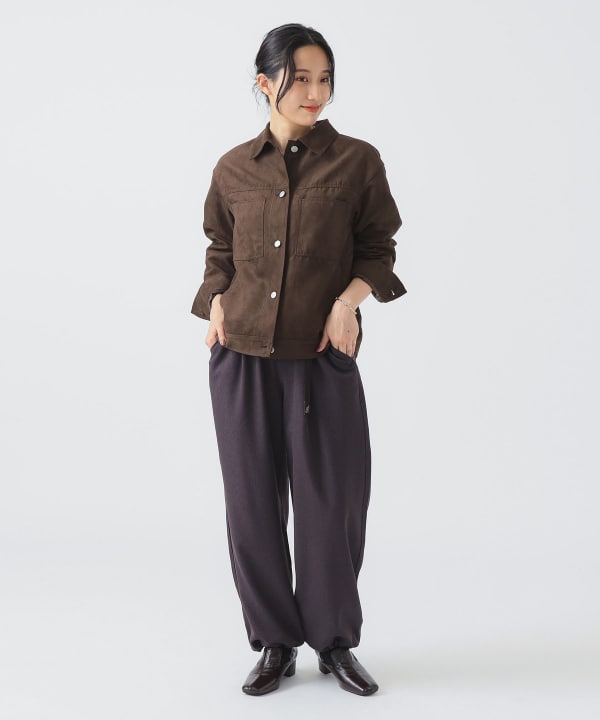 BEAMS ハラダマニア フェイクスエード ジャケット BEAMS OUTLET｜フェイクスエード シングル ライダースジャケット