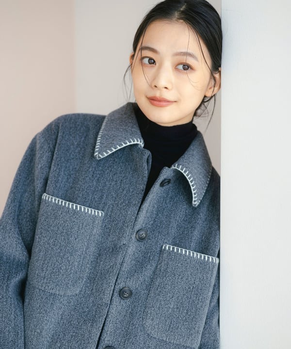 日本製 Beams Japan 厚手 長袖シャツ ジャケット ブルゾン CPO 日本製 Beams Japan 厚手 長袖シャツ ジャケット ブルゾン CPO