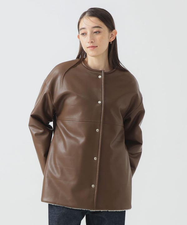 B:MING by BEAMS（ビーミング by ビームス）フェイク レザー × ボア