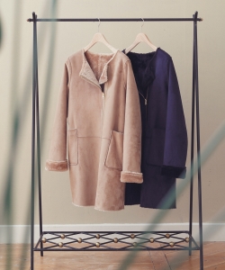 ￥B:MING by BEAMS / リバーシブル フェイクムートンノーカラーコート16AW