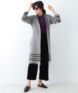 B:MING by BEAMS / ボーダー ニットガウン 17AW