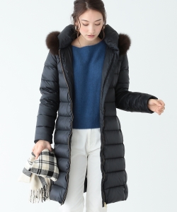 B:MING by BEAMS / 河田フェザー ファー付き ロングダウンコート 18AW